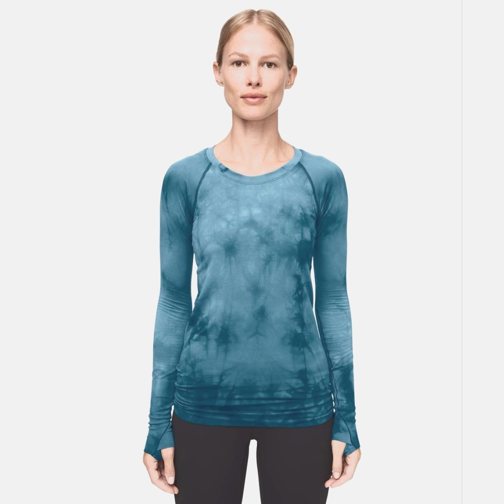 Lululemon swiftly speed long sleeve marble blue